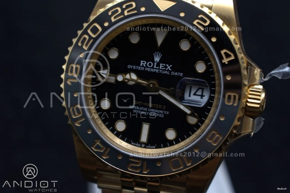 Master GMT DD3285 on Bracelet Black 1:1 II GRNR 126718 Best Jubilee Clean CHS Edition YG Dial 0402